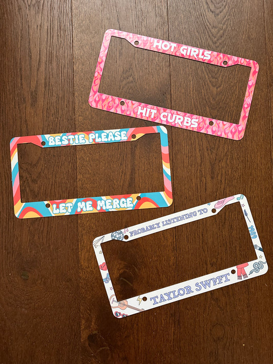 Trendy license plate covers