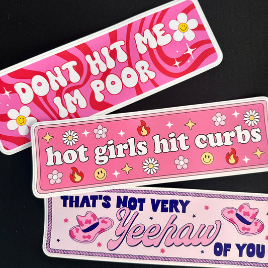 Trendy bumper stickers